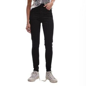 2/$30 Topshop Jamie Jeans High Rise Ankle Grazer Skinny Black 27 #9373